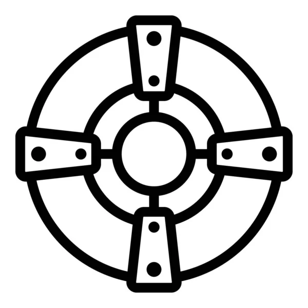 Icono del centro de atención de la colaboración empresarial, estilo de esquema — Vector de stock