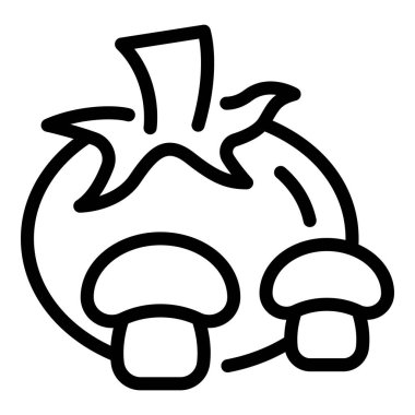 Domates mantarı simgesi, özet biçimi