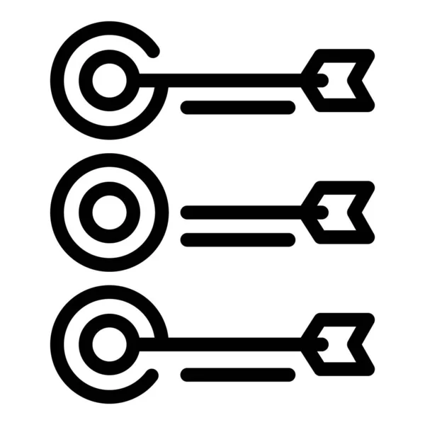 Zielpunkt-Symbol, Umrissstil — Stockvektor
