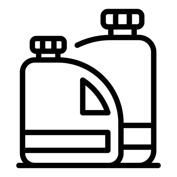 Ecological bottles icon, outline style — Stock Vector