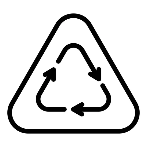 Icône Eco triangle, style contour — Image vectorielle