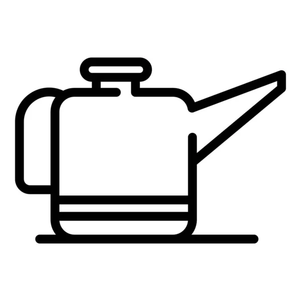 Watering kan pictogram, omtrek stijl — Stockvector