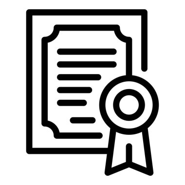 Okul diploması ikonu, özet tarzı