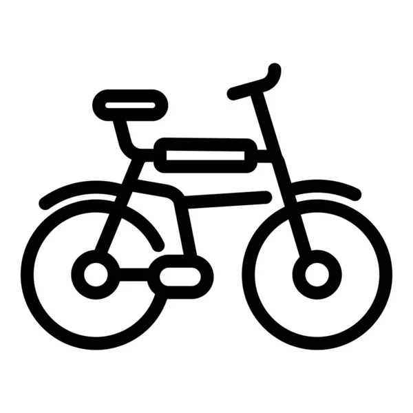 自転車アイコン、アウトラインスタイル — ストックベクタ