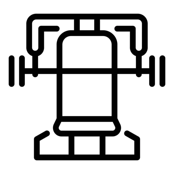 Піктограма тренажерного обладнання, стиль контуру — стоковий вектор