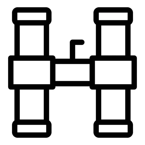 Costruire icona del tubo, stile contorno — Vettoriale Stock