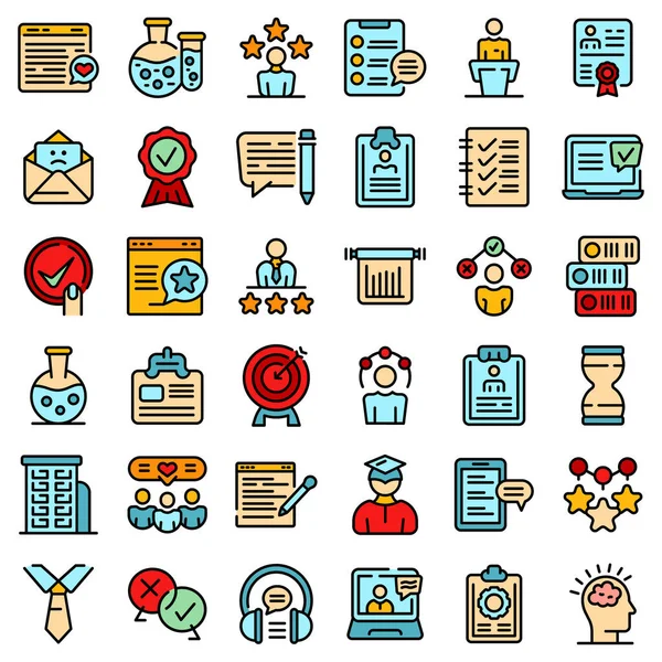 Experience icons set vector flat — Stock Vector