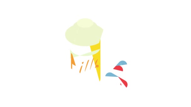 Pillen im Glas Icon Animation — Stockvideo