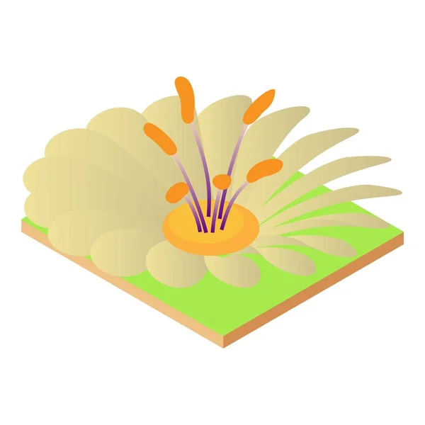 Sıra dışı çiçek simgesi, izometrik biçim — Stok Vektör