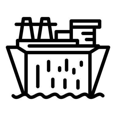 Hidroelektrik fabrikası simgesi, taslak biçimi