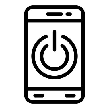 Akıllı telefon simgesini kapat, taslak biçimi