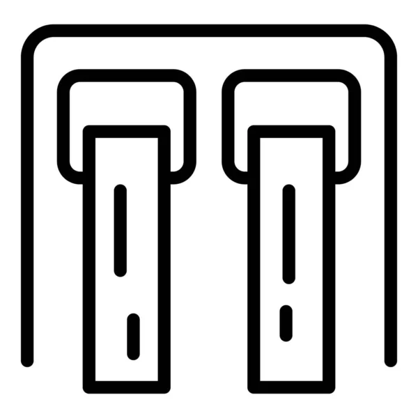 Icône de bâtiment de réacteur hydroélectrique, style contour — Image vectorielle