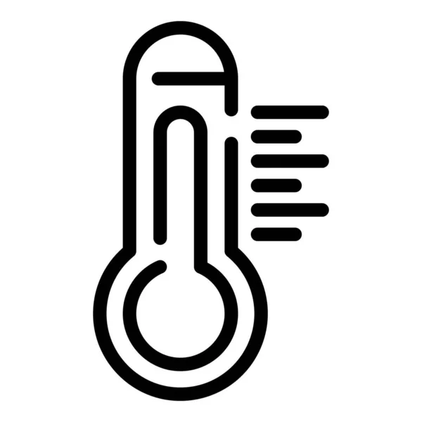 Outdoor thermometer icon, outline style — Stock Vector