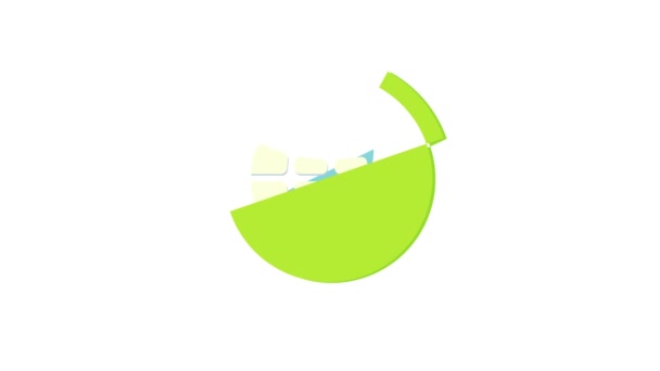 Globe and green arrow icon animation