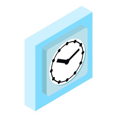 Mavi saat simgesi, izometrik biçim
