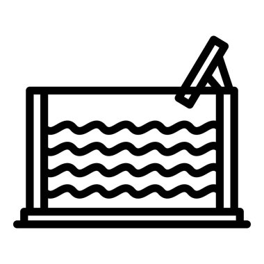 Fizyoterapist havuz ikonu, taslak biçimi