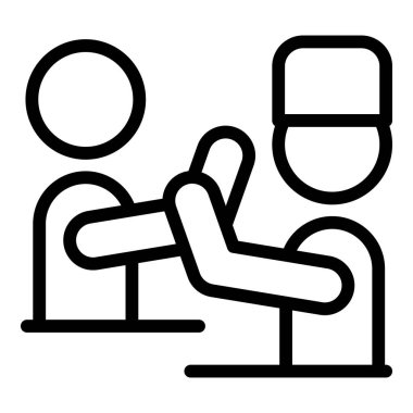 Fiziksel rehabilitasyon doktor simgesi, taslak biçimi