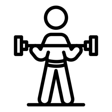 Fiziksel rehabilitasyon dambıl simgesi, özet biçimi