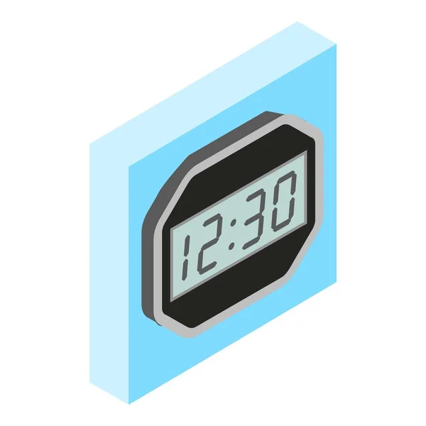 Elektronisk klocka ikon, isometrisk stil — Stock vektor
