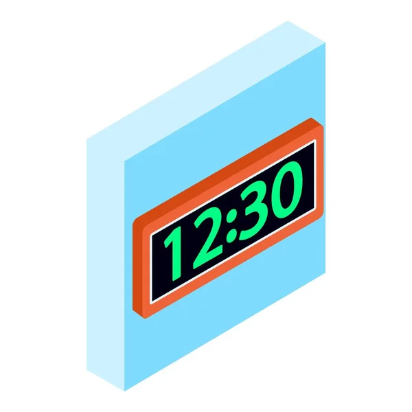 Ícone do relógio de alarme, estilo isométrico —  Vetores de Stock