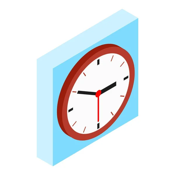 Ícone de relógio marrom, estilo isométrico —  Vetores de Stock
