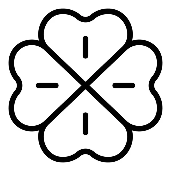Clover botanická ikona, styl osnovy — Stockový vektor