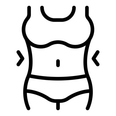 İkonları zayıflatan kadın taslak biçimi