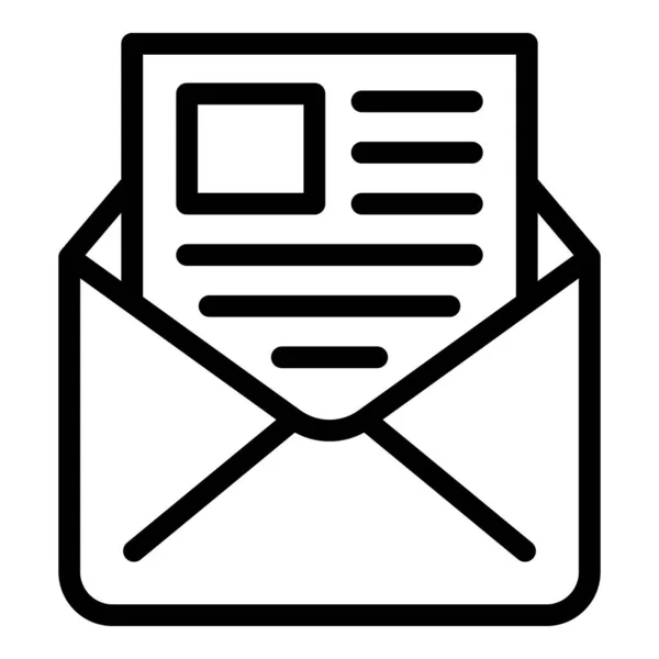 Icono de correo del cliente, estilo de esquema — Vector de stock