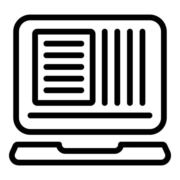 Banco de dados bloqueado ícone loaptop, estilo esboço — Vetor de Stock
