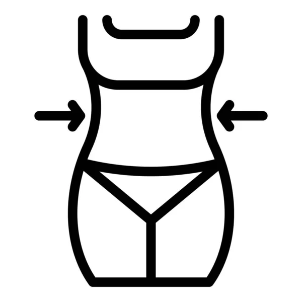 Body afslanken pictogram, omtrek stijl — Stockvector