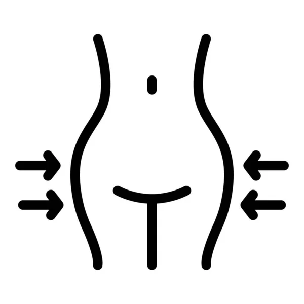 Dicke Schlankheitssymbole, Outline-Stil — Stockvektor
