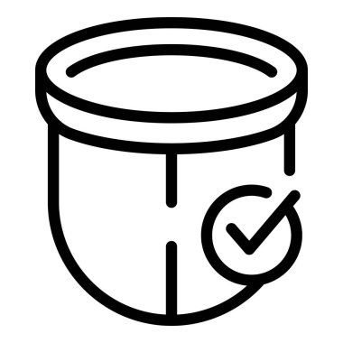 Yüz kalkanı simgesi, dış hat biçimi