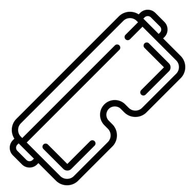 Koruyucu tıbbi gözlük simgesi, taslak biçimi