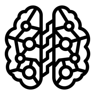 Ağ insan beyni simgesi, özet biçimi