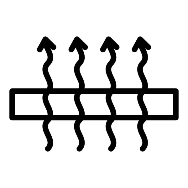 Warme Fenster Auto Armaturenbrett-Symbol, Umriss Stil — Stockvektor