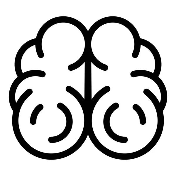 Icono de órgano cerebral, estilo de contorno — Vector de stock