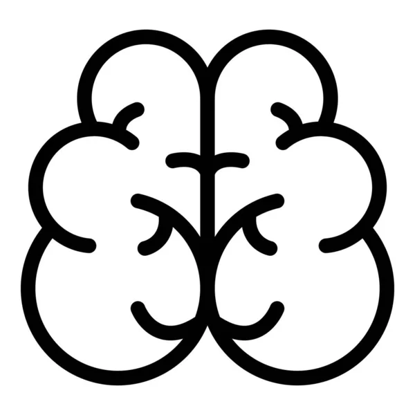 Nervový mozek ikona, obrys styl — Stockový vektor