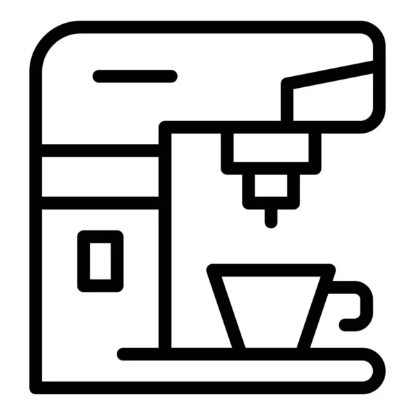 Koffiemachine pictogram, outline stijl — Stockvector