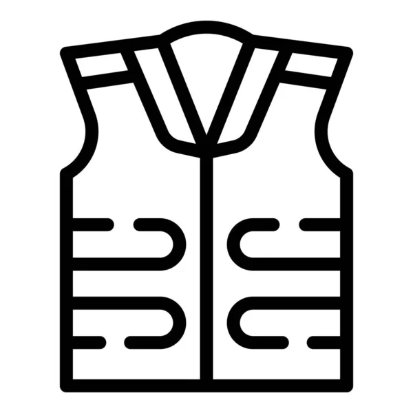 Ikona kurtki budowlanej, styl zarysu — Wektor stockowy