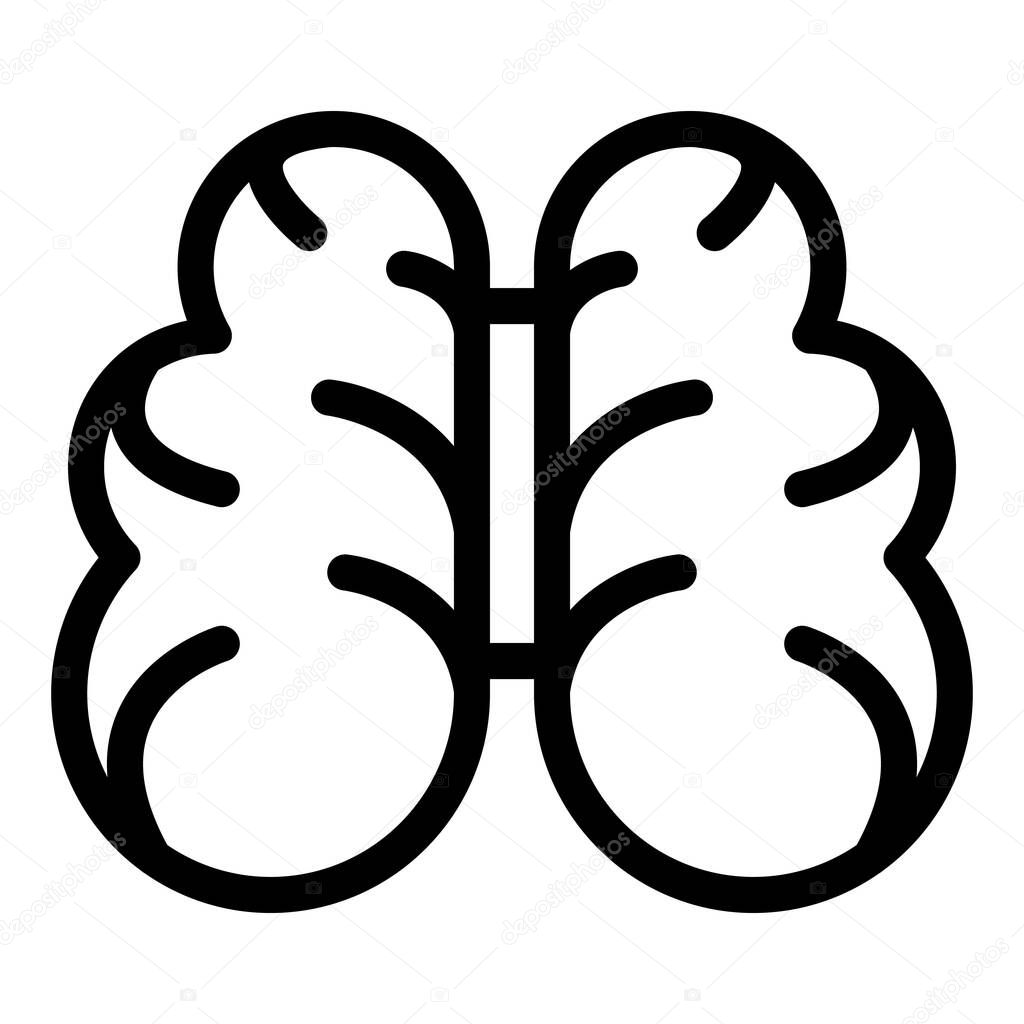 Cell brain icon, outline style