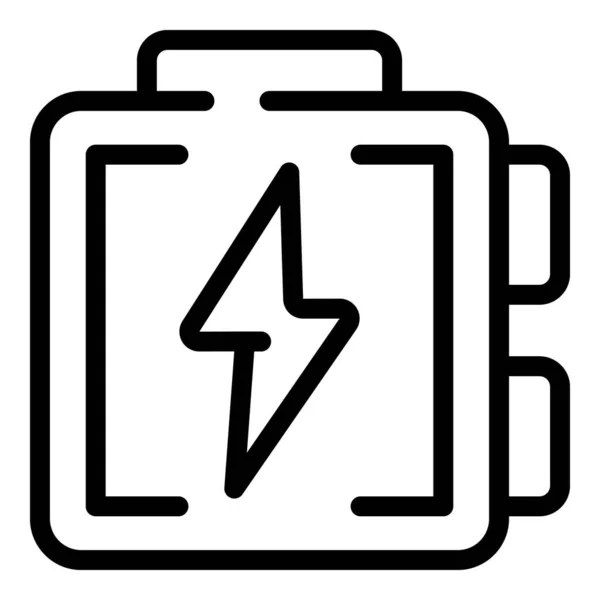 Electric panel icon, outline style — Stock Vector