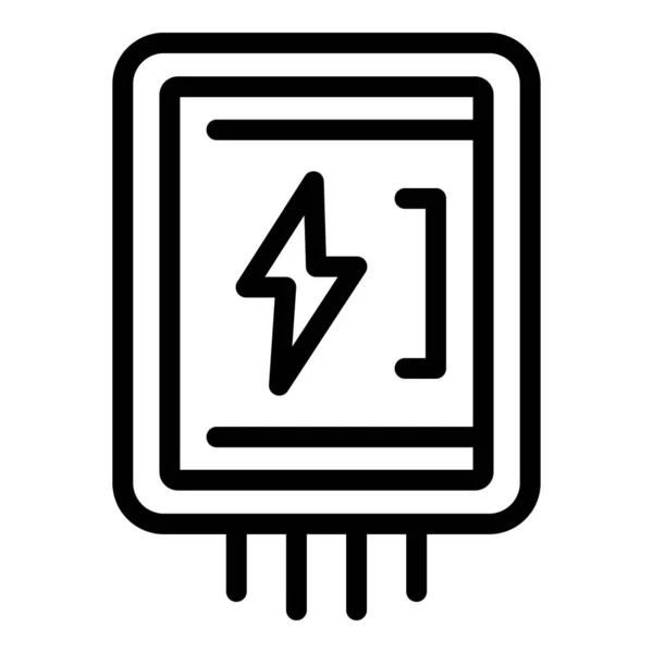 Icône de commutateur électrique, style contour — Image vectorielle