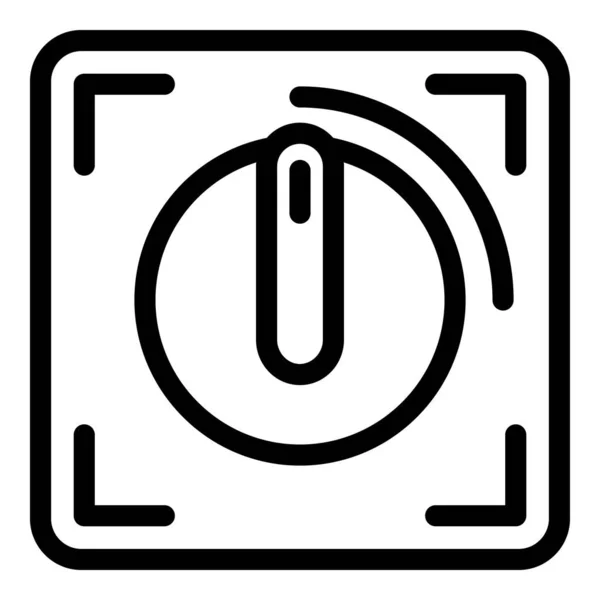 Power elektrisch licht pictogram, omtrek stijl — Stockvector
