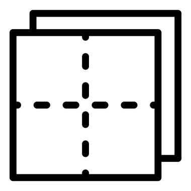 Kuru doku peçete simgesi, taslak biçimi