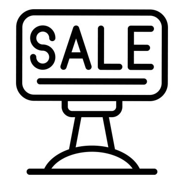 Satış evi yönetim kurulu simgesi, taslak biçimi