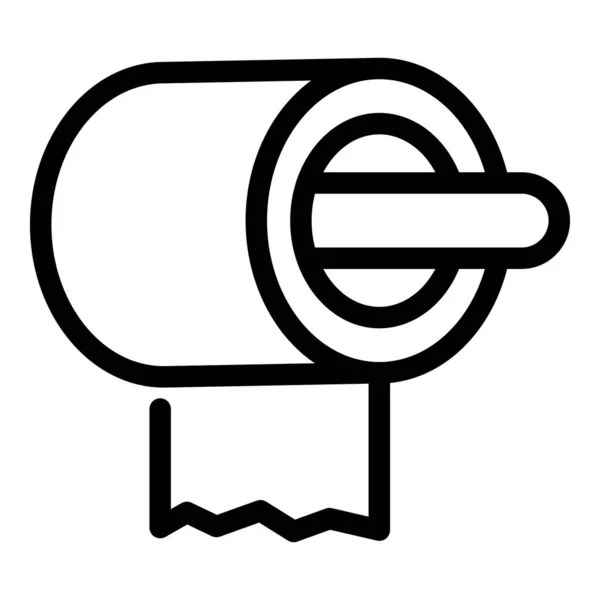 Icono de rollo de papel higiénico, estilo de esquema — Vector de stock