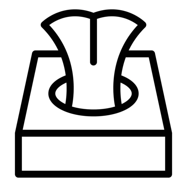 Піктограма коробки санітарних серветок, стиль контуру — стоковий вектор
