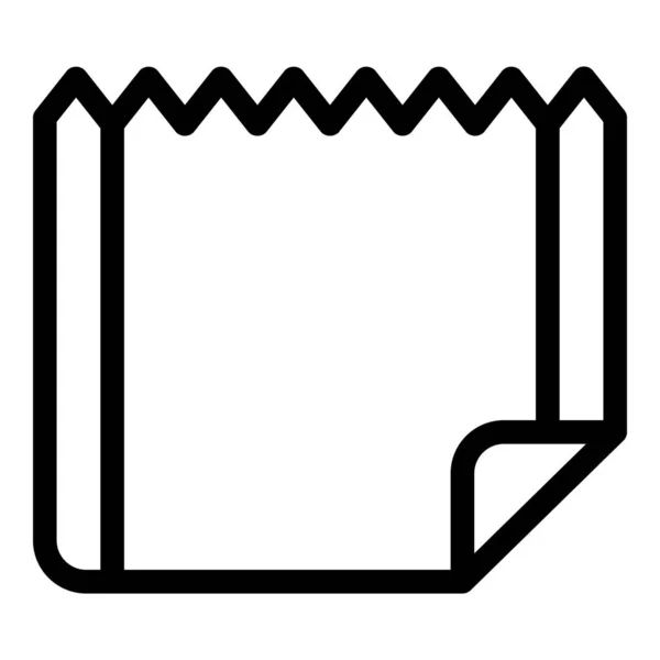 手纸毛巾图标,轮廓风格 — 图库矢量图片