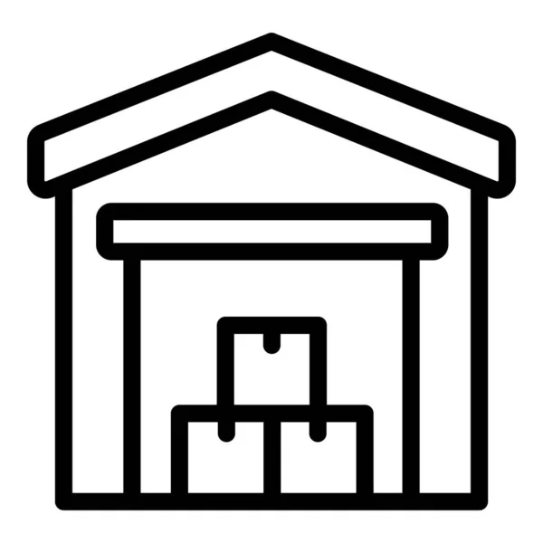 Icono de alquiler de almacenamiento, estilo de esquema — Archivo Imágenes Vectoriales