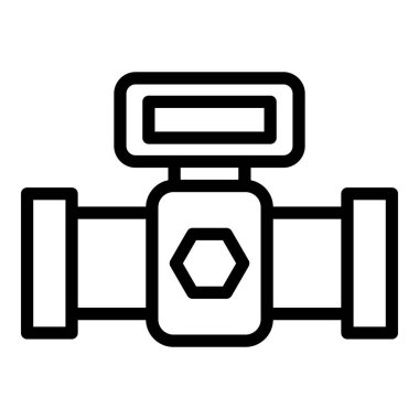 Kanalizasyon sistemi simgesi, ana hat biçimi